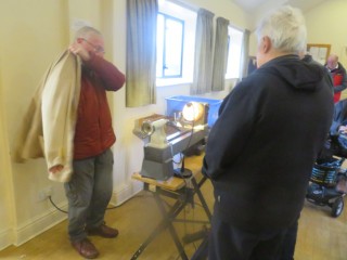 Keith getting ready to wreck the lathe